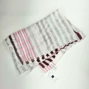 GAP striped metallic lightweight scarf